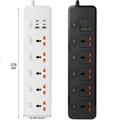 Travel Power Adapter with Multiple Outlets for Global Use