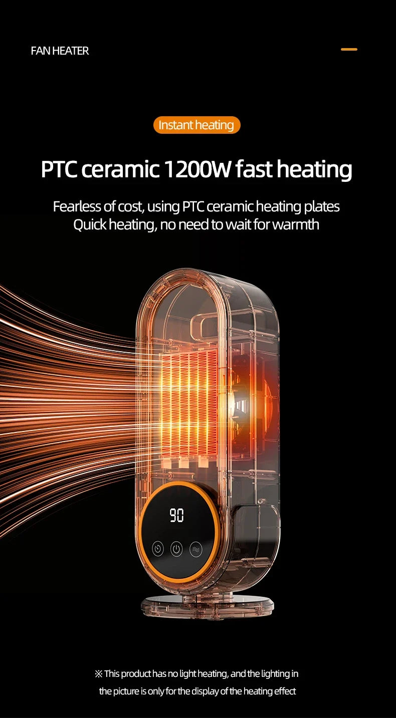 Electric Desk Heater 1200W for Efficient Heating
