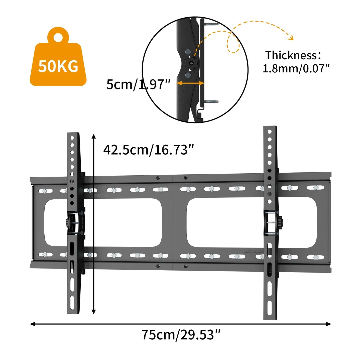 Tilting TV Bracket – Ultra Slim Design for Space-Saving Installation