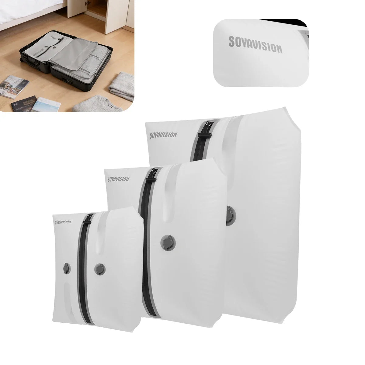 Travel Compression Storage Bags for Vacuum Sealing