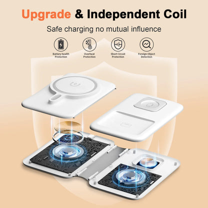 3-in-1 Magnetic Charging Station – Foldable Design