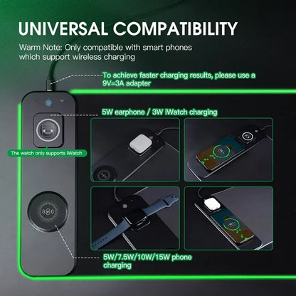 Wireless Desk Pad with RGB Lighting for Keyboard