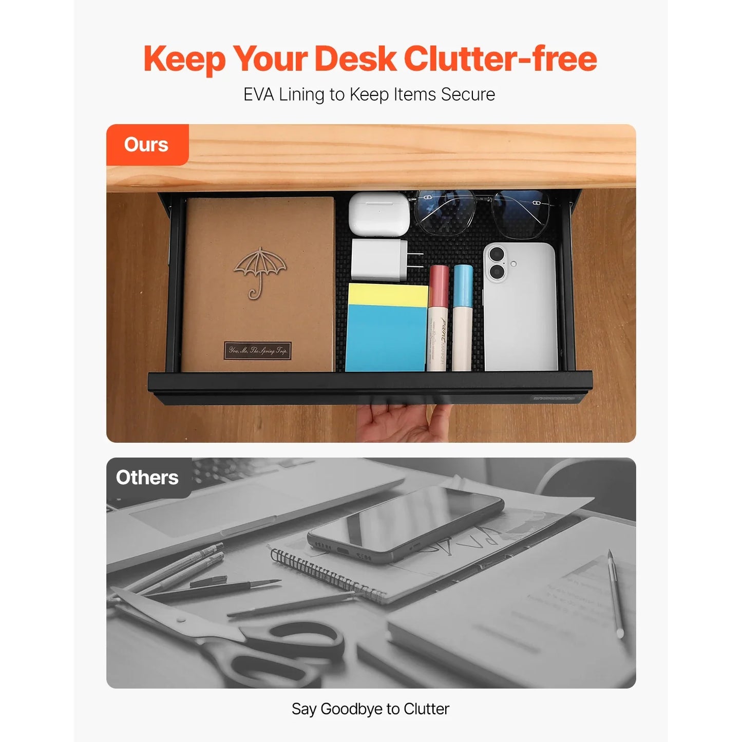 Slide-Out Drawer for Under-Desk Storage