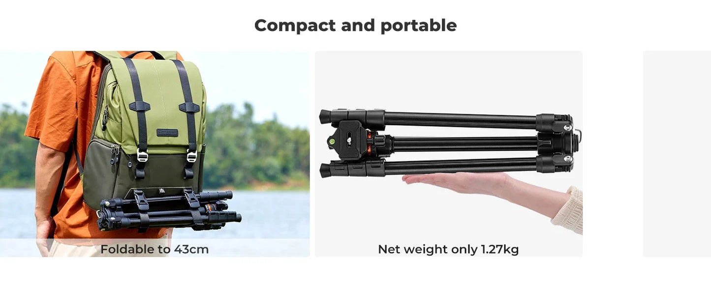 Lightweight Tripod for Cameras – 178cm Height