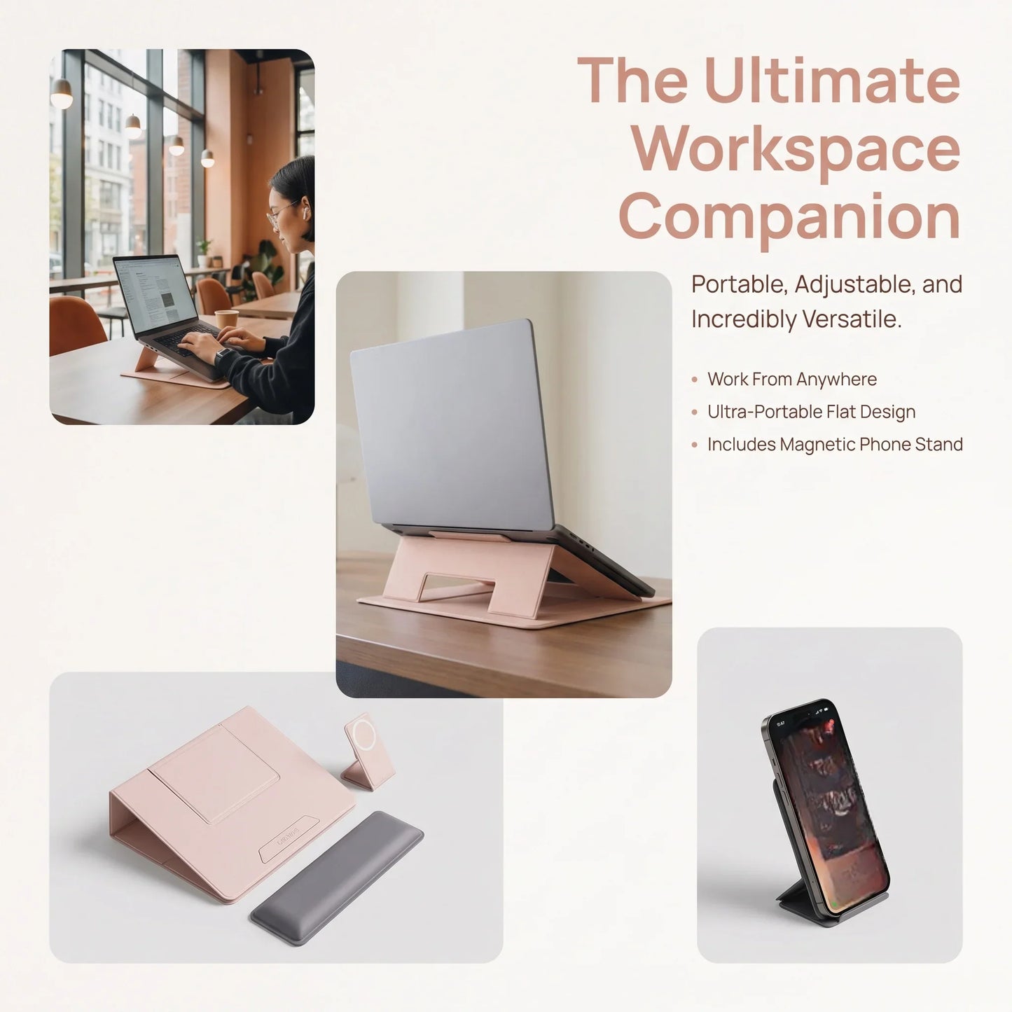 Collapsible Laptop Stand with Magnetic Features