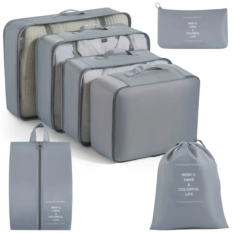 Set of Storage Cubes for Travel Packing