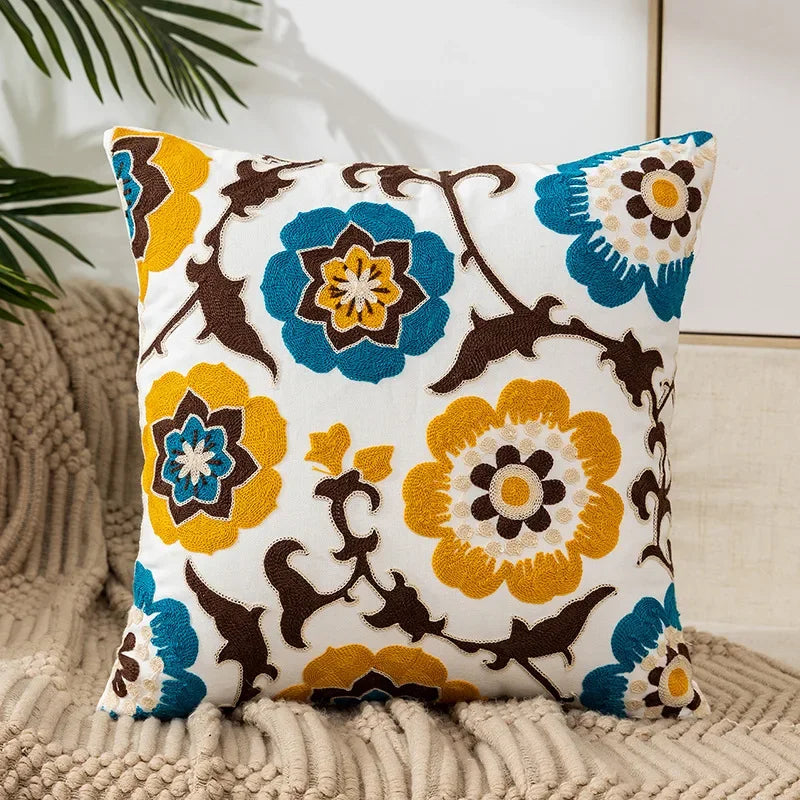Chic Floral Cushion Cover – Elegant Decorative Pillow Case