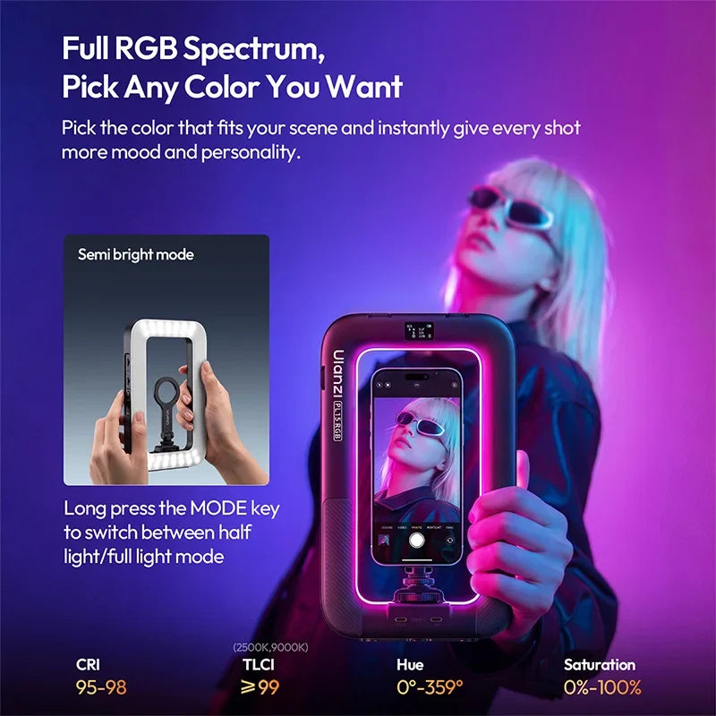 Portable Ring Light with RGB Color Options