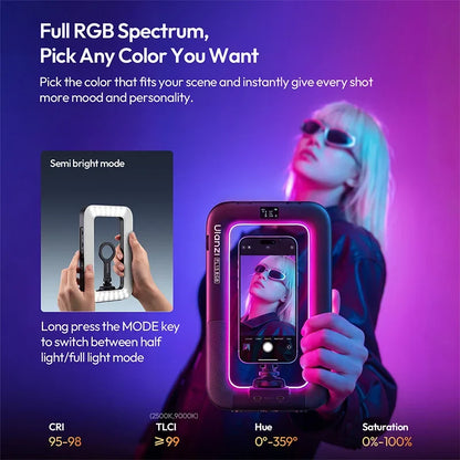 Portable Ring Light with RGB Color Options