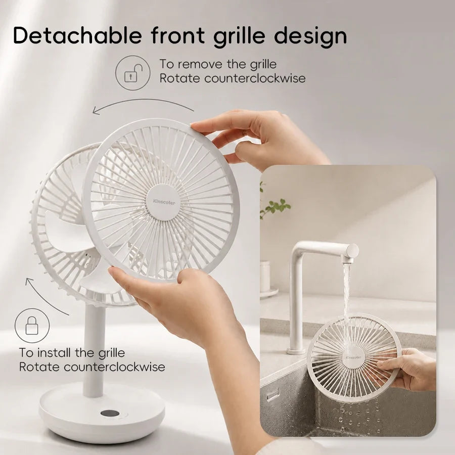 Smart Oscillating Desk Fan for Improved Airflow
