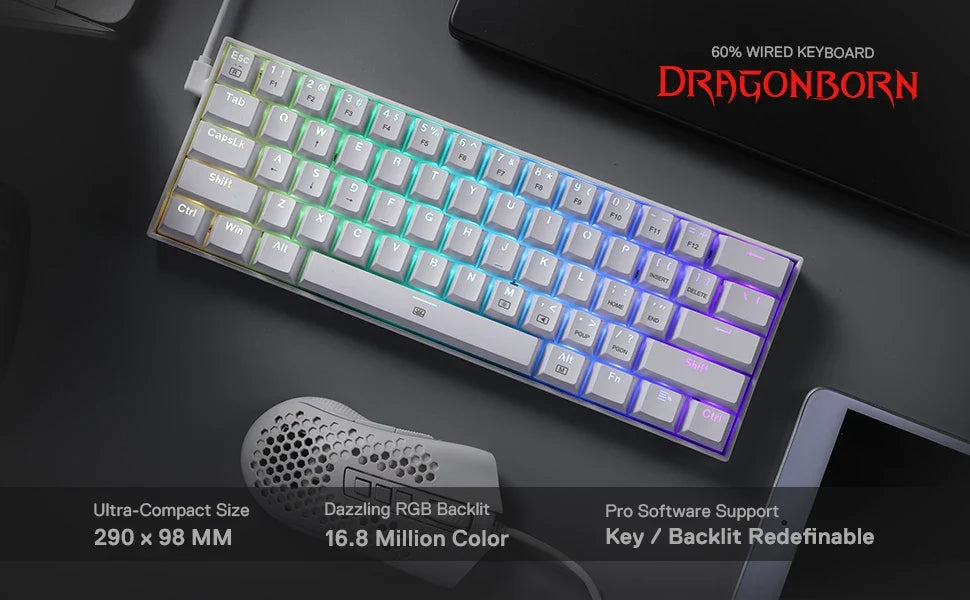 60% Hot-Swap Gaming Keyboard in Red