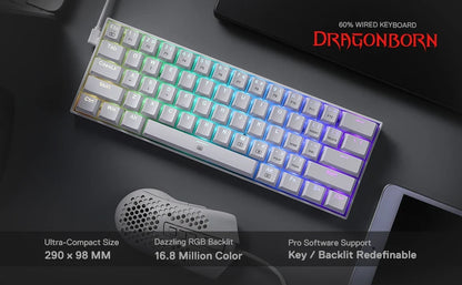 60% Hot-Swap Gaming Keyboard in Red