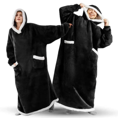 Cozy Fleece Hoodie Blanket in Extra Large Size for Warm Comfort
