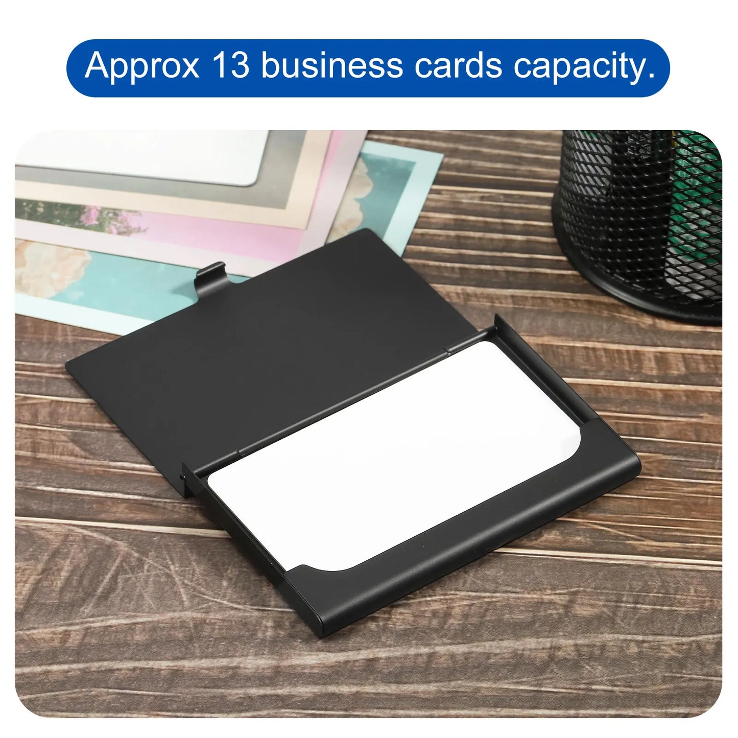 Aluminum Business Card Holder with Flip Cover