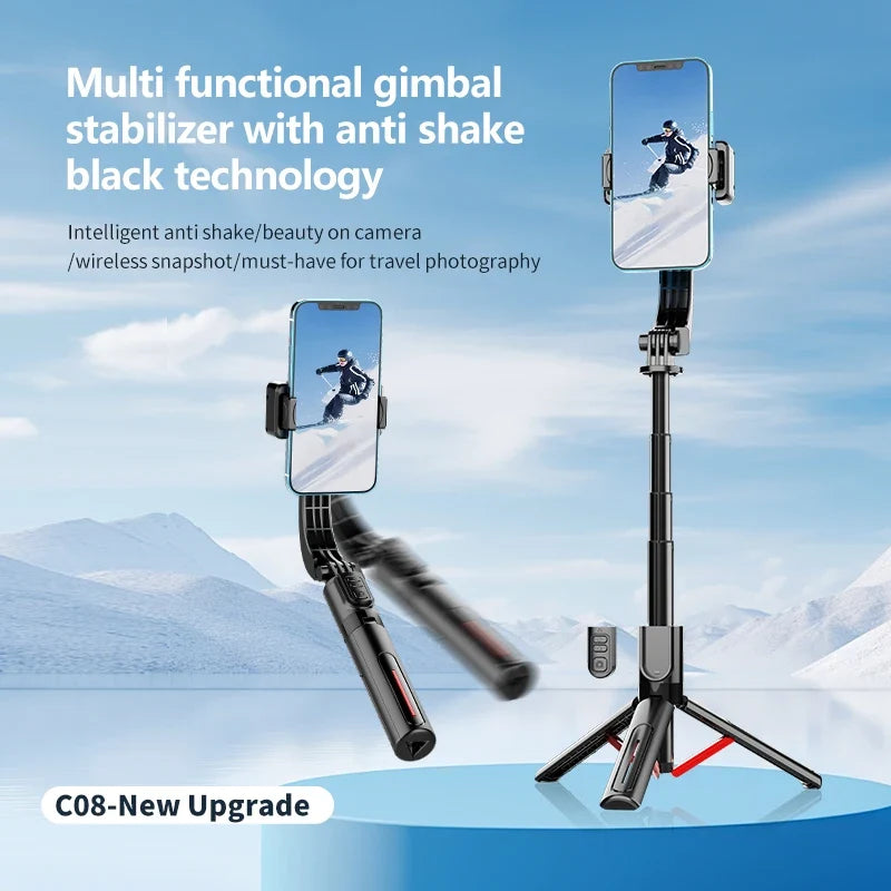 Wireless Gimbal Tripod Stabilizer with Bluetooth Connectivity
