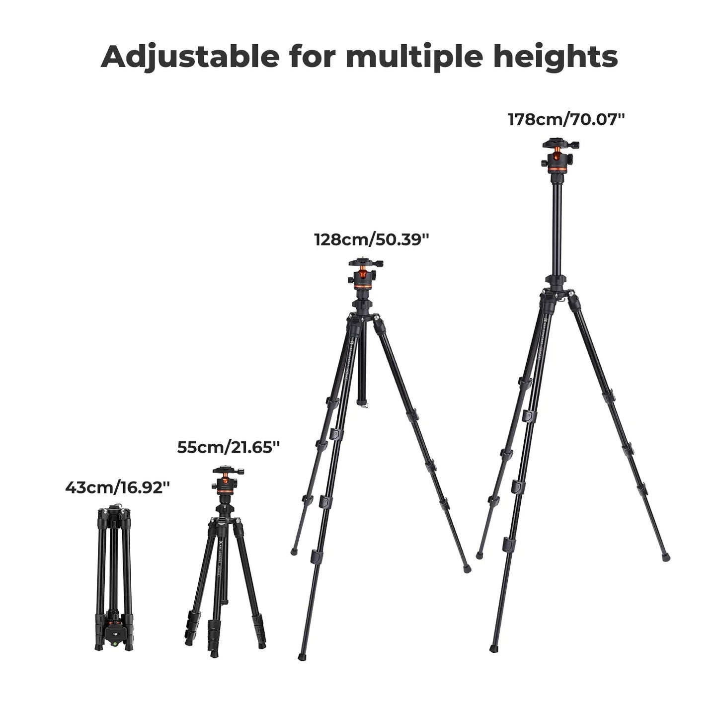 Lightweight Tripod for Cameras – 178cm Height