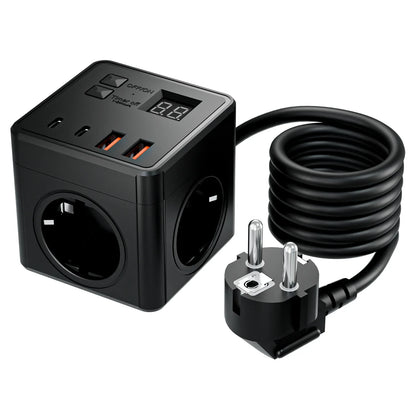 EU Power Strip with 7 Functions