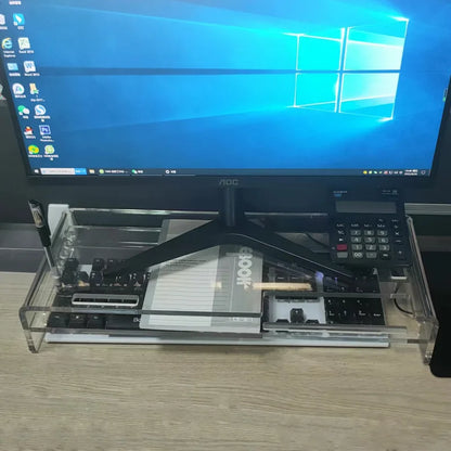 Monitor Stand Made of Acrylic with Built-in Storage