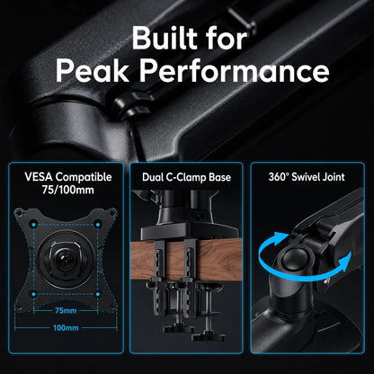 Desk Mount for Dual Monitors - Gaming Setup Stand
