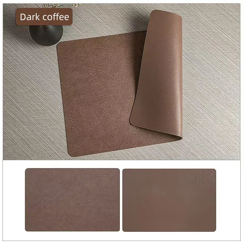 Stylish & Practical Reversible Faux Leather Placemats