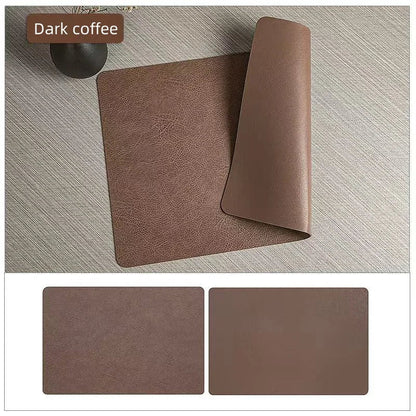 Stylish & Practical Reversible Faux Leather Placemats
