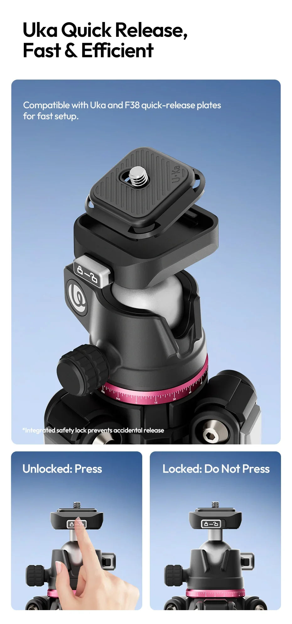 Carbon Fiber Tripod and Monopod Combo - 2-in-1 Design