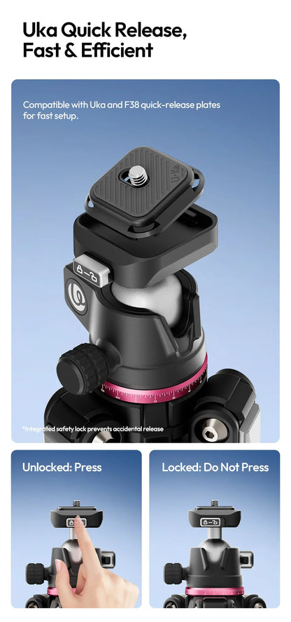 Carbon Fiber Tripod and Monopod Combo - 2-in-1 Design