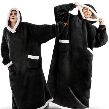 Cozy Fleece Hoodie Blanket in Extra Large Size for Warm Comfort