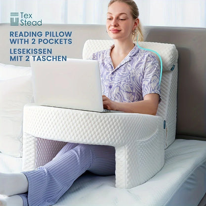 Extra Large Support Pillow with Memory Foam for Bed Rest
