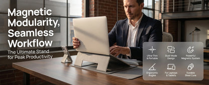 Collapsible Laptop Stand with Magnetic Features