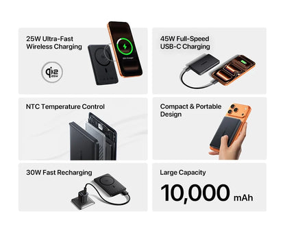 Wireless Power Bank with Magnetic Attachment
