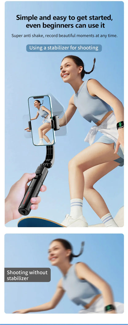 Wireless Gimbal Tripod Stabilizer with Bluetooth Connectivity
