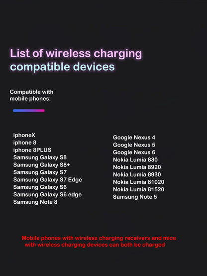15W RGB Wireless Charging Pad for Enhanced Illumination