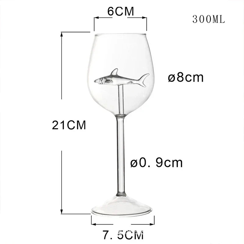 Whimsical Shark-Inspired Wine Glasses for All Celebrations
