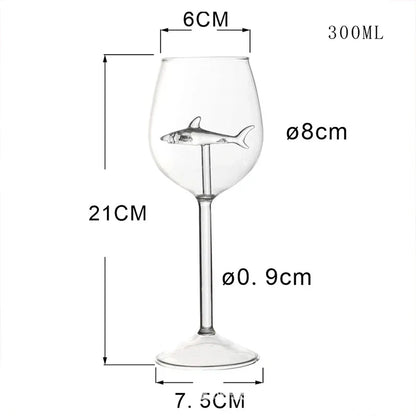 Whimsical Shark-Inspired Wine Glasses for All Celebrations
