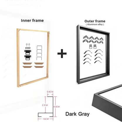 Canvas Frame Kit with Metal and Wooden Elements
