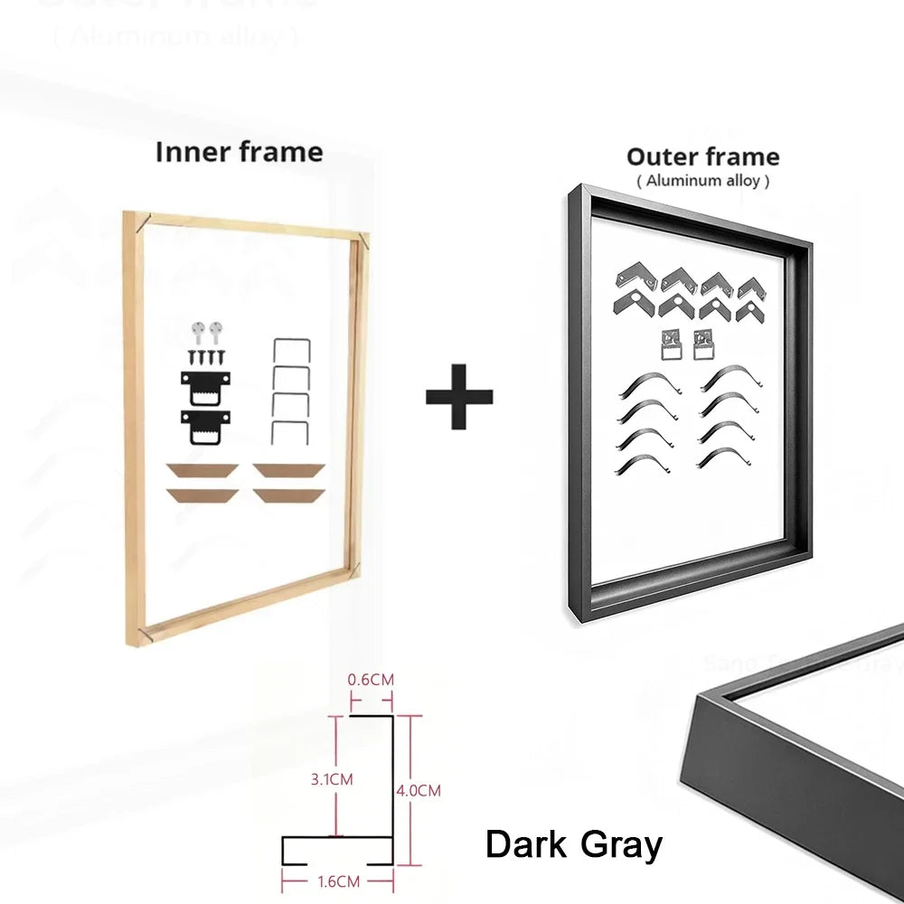Canvas Frame Kit with Metal and Wooden Elements