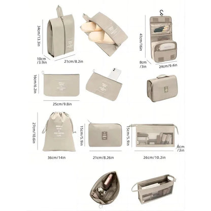 Set of Storage Cubes for Travel Packing