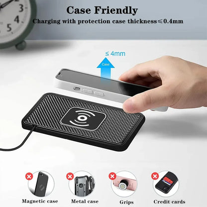 Fast Charging Pad for Cars with Anti-Slip Design