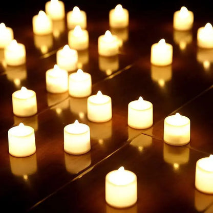 Unscented LED Tea Light Candles Without Flame