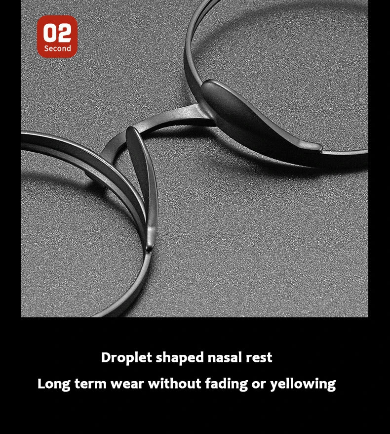 Round Retro Glasses with Titanium Frame