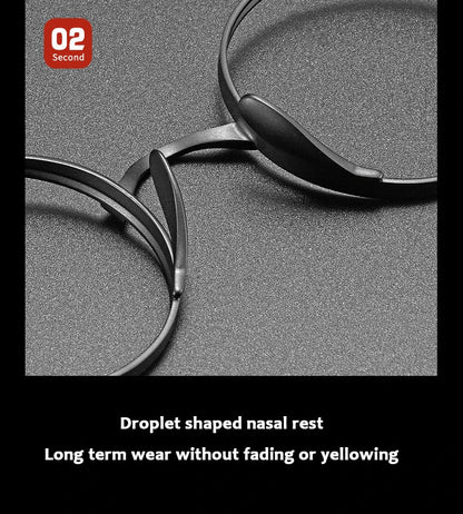Round Retro Glasses with Titanium Frame