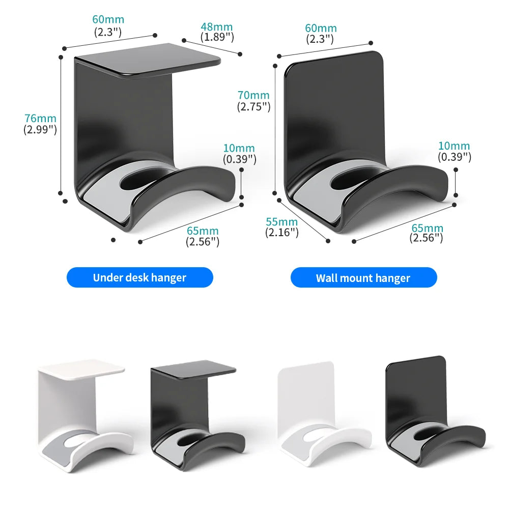 Wall-Mounted Holder for Headphones