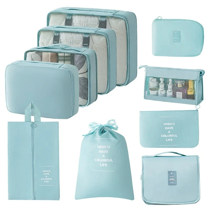 Set of Storage Cubes for Travel Packing