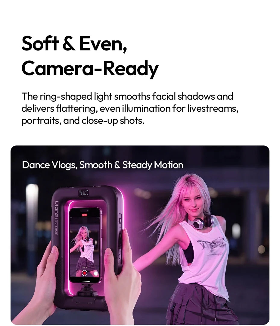 Portable Ring Light with RGB Color Options