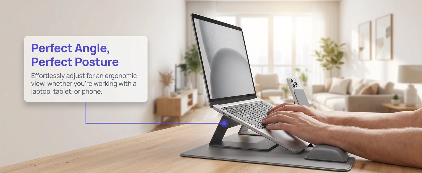 Collapsible Laptop Stand with Magnetic Features
