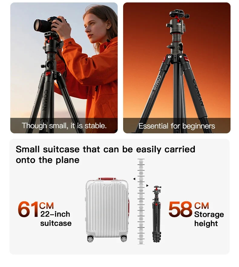 Compact Overhead Tripod for Cameras