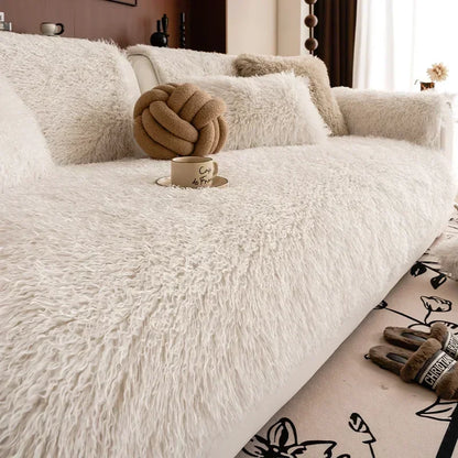 Elegant Faux Sheepskin Sofa Protector for Ultimate Comfort