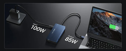 14-Port Docking Station with 1 USB-C and 13 USB-A Connectors