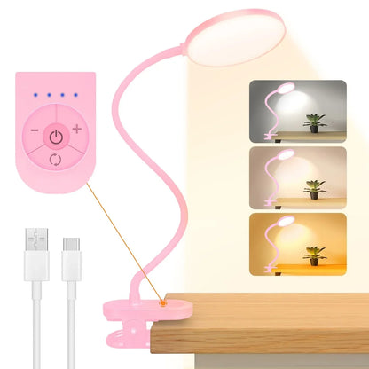 Clip-On Desk Lamp with 3.5-Inch LED Light